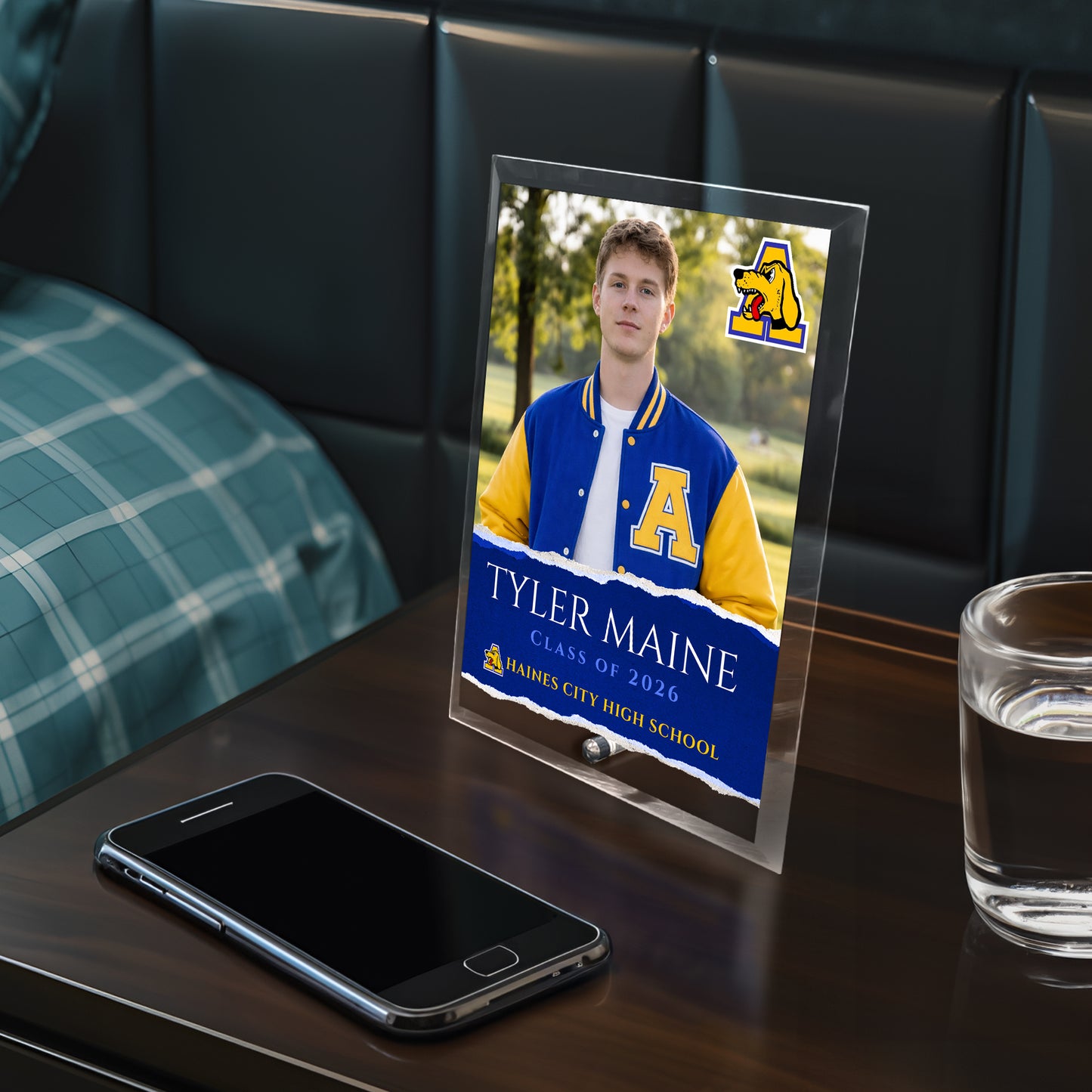 Auburndale High School Glass Plaque Design 3