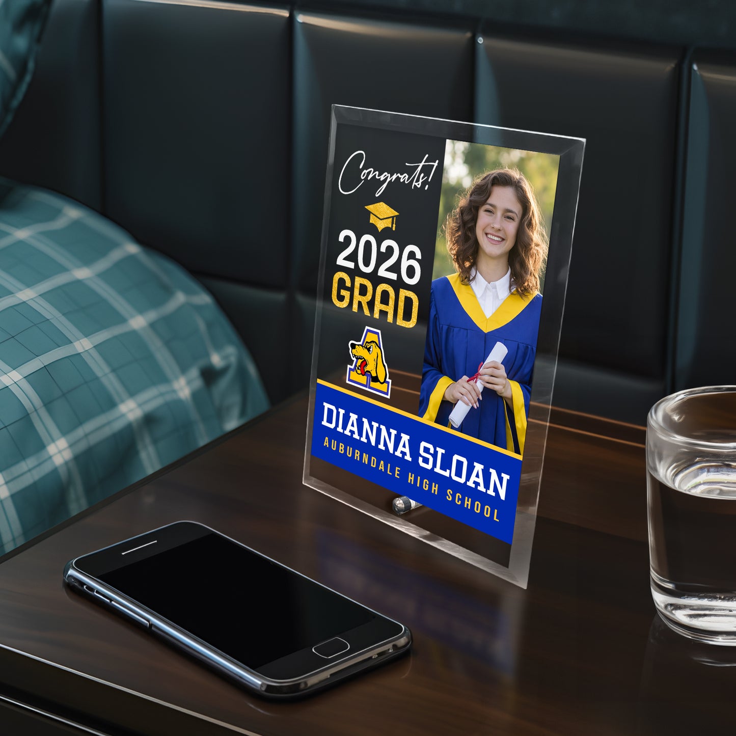 Auburndale High School Glass Plaque Design 4
