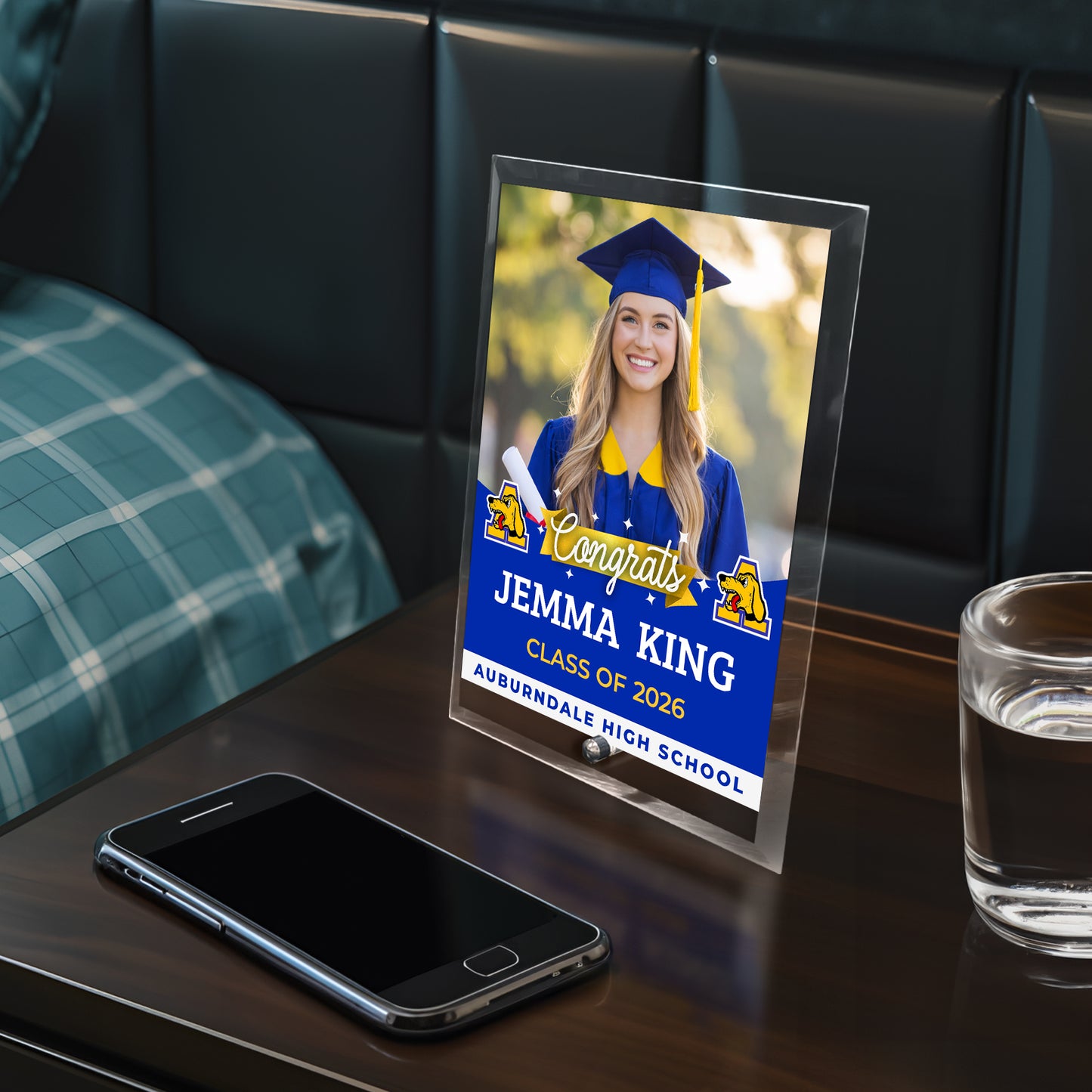 Auburndale High School Glass Plaque Design 6