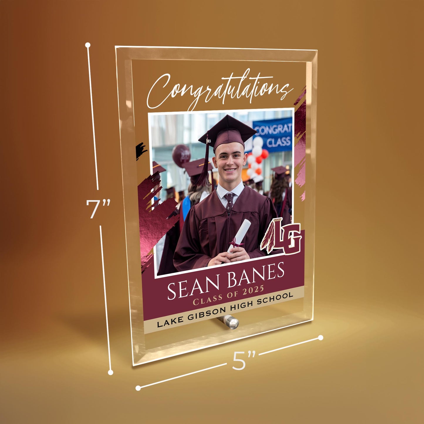 Lake Gibson High School Glass Plaque Design 5