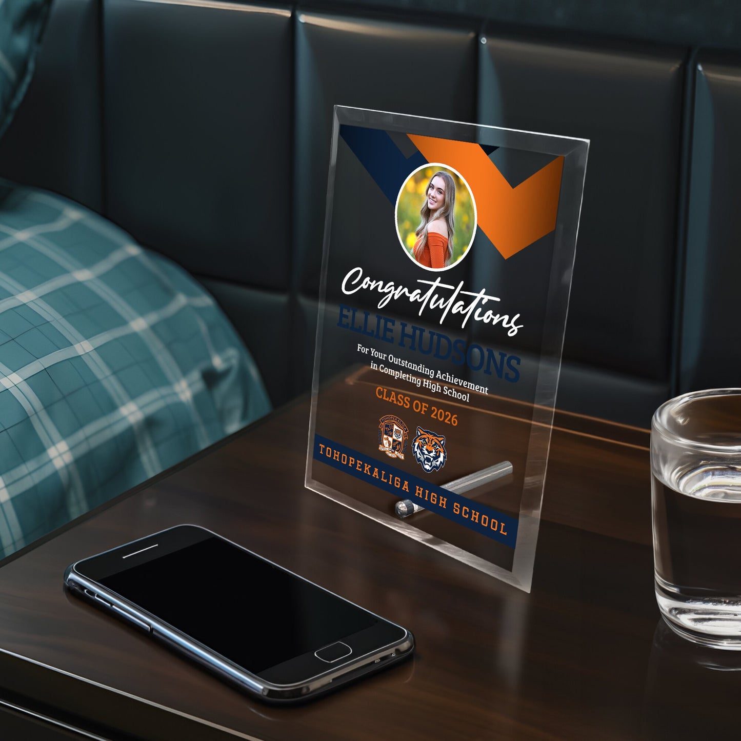 Tohopekaliga High School Glass Plaque Design 1