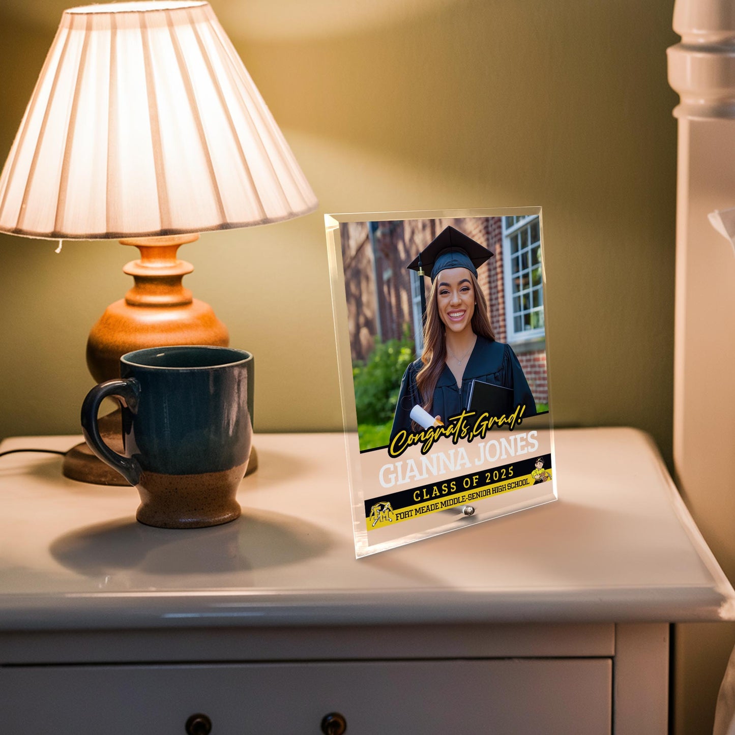 Fort Meade Middle-Senior High School Glass Plaque Design 2