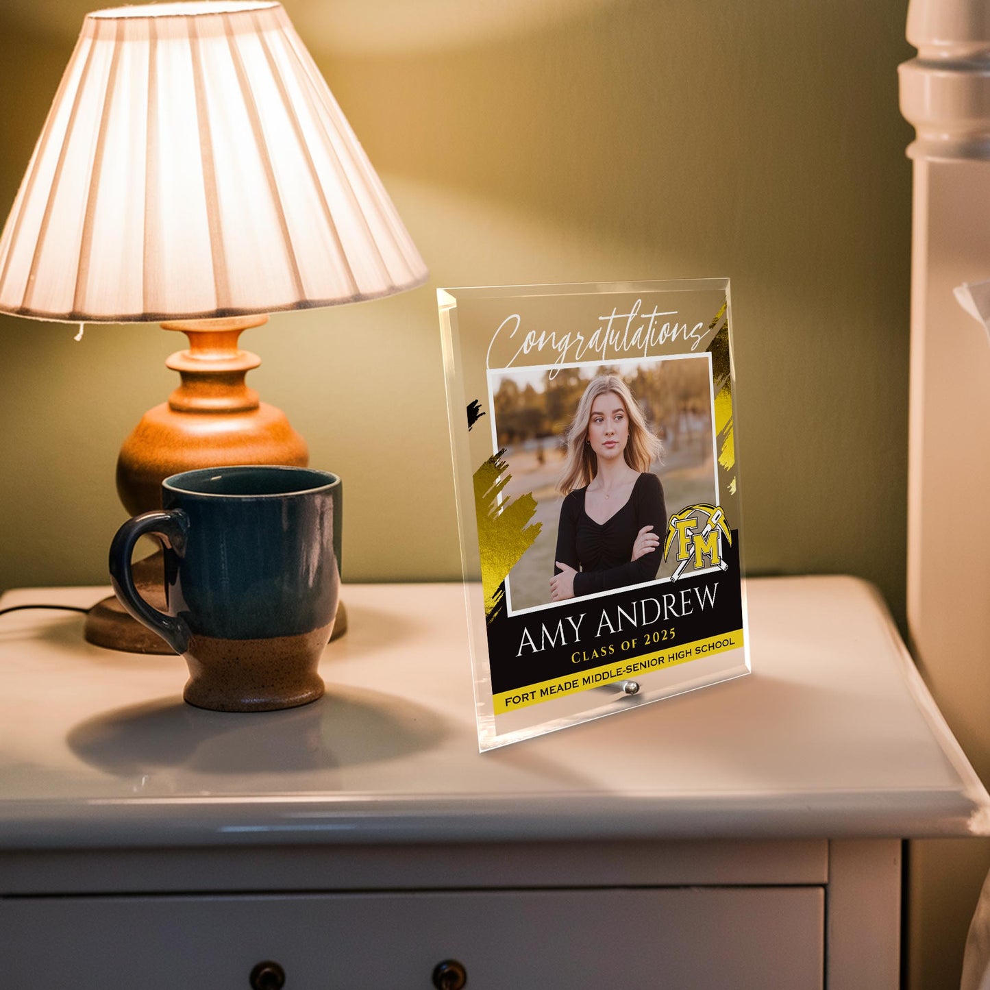 Fort Meade Middle-Senior High School Glass Plaque Design 5