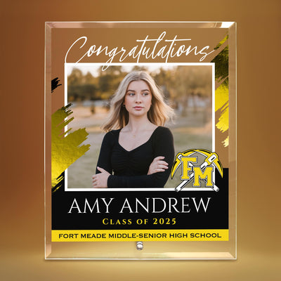 Fort Meade Middle-Senior High School Glass Plaque Design 5