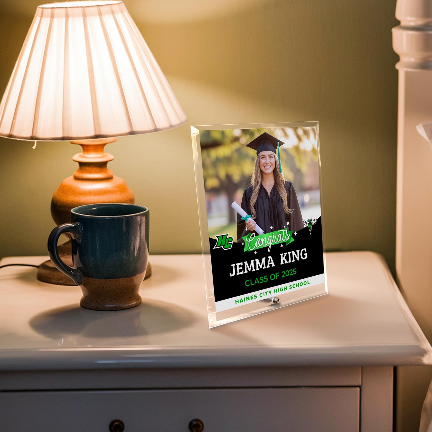 Haines City Senior High School Glass Plaque Design 6