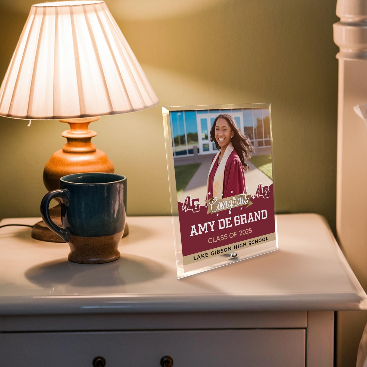 Lake Gibson High School Glass Plaque Design 6