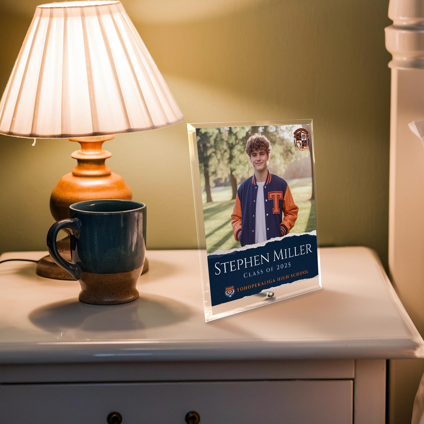 Tohopekaliga High School Glass Plaque Design 3