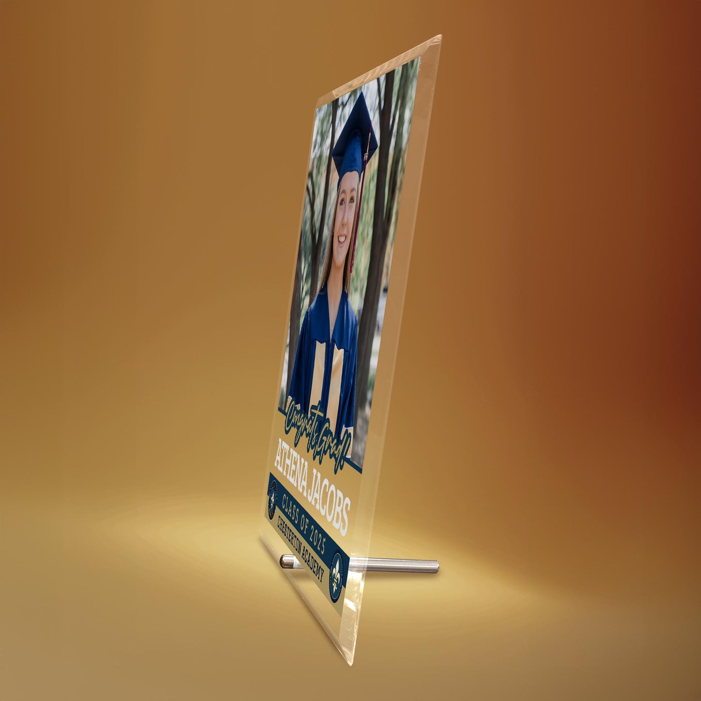 Chesterton Academy of Orlando Glass Plaque Design 2