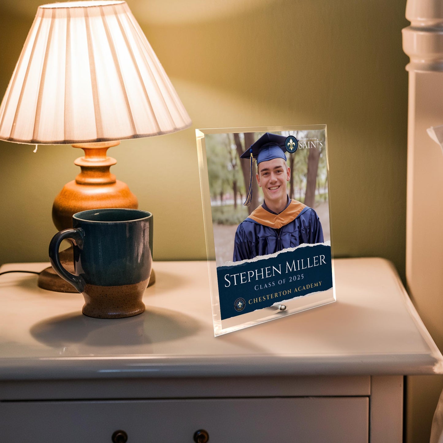 Chesterton Academy of Orlando Glass Plaque Design 3