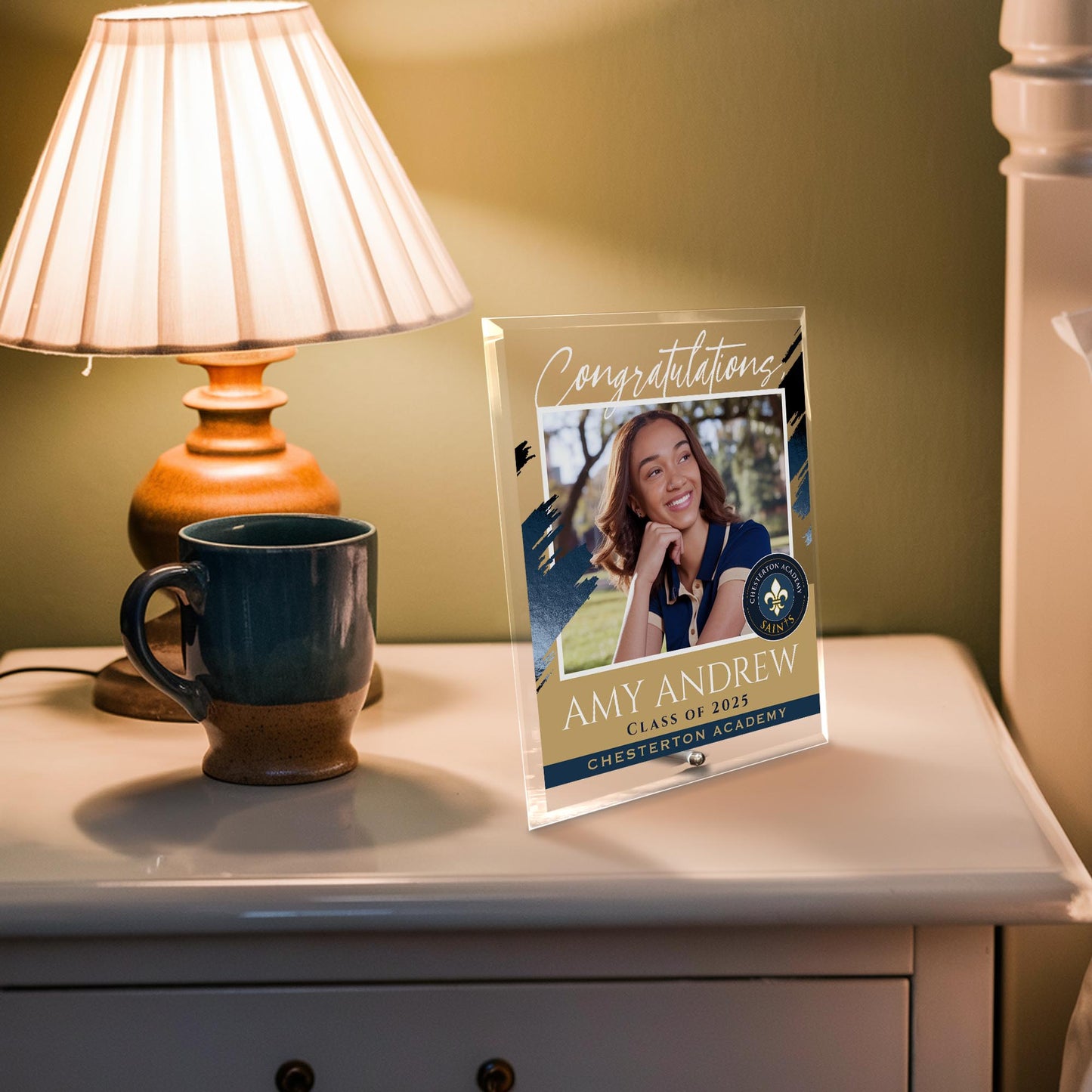 Chesterton Academy of Orlando Glass Plaque Design 5