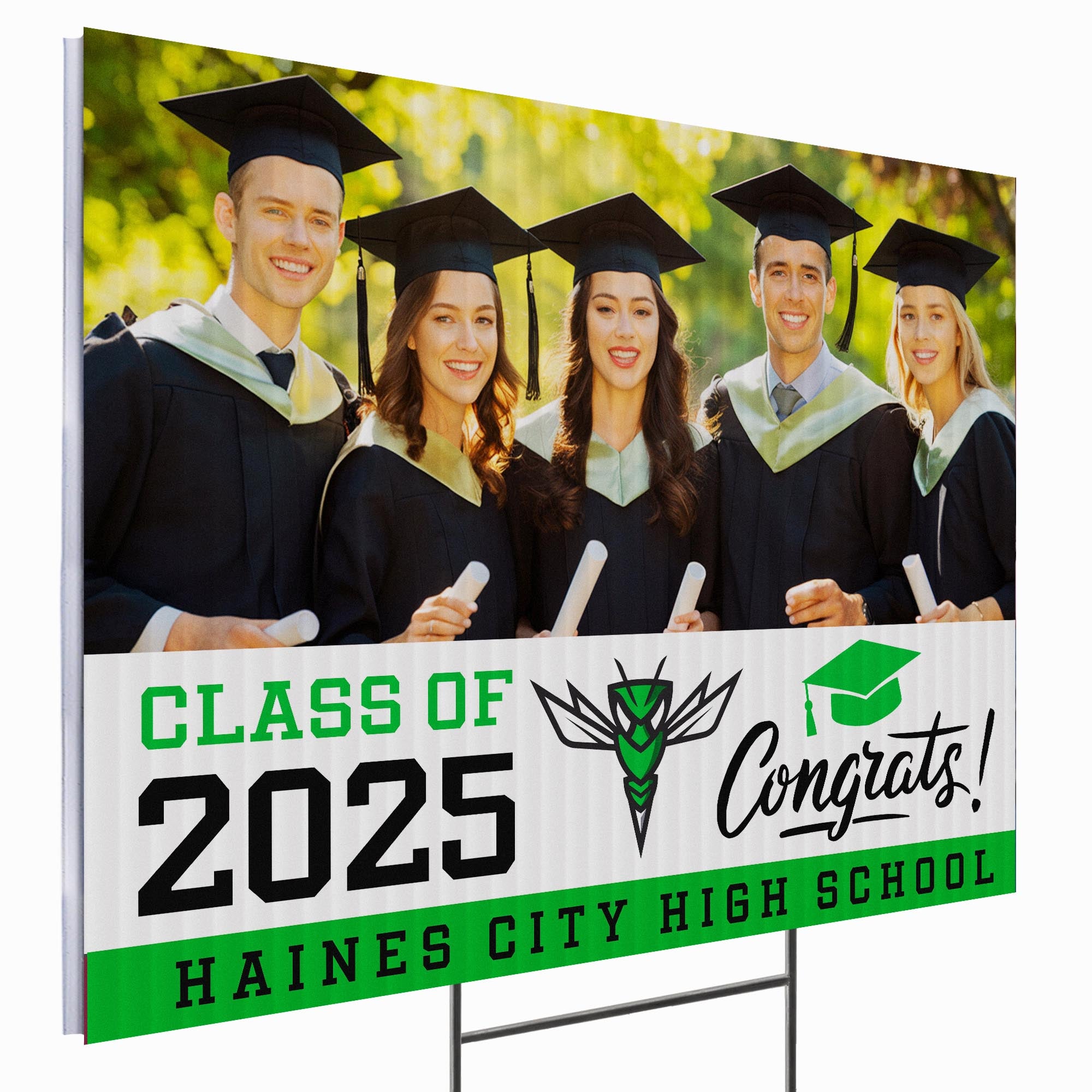 Haines City Senior High School Design 3 Yard Sign Wizards