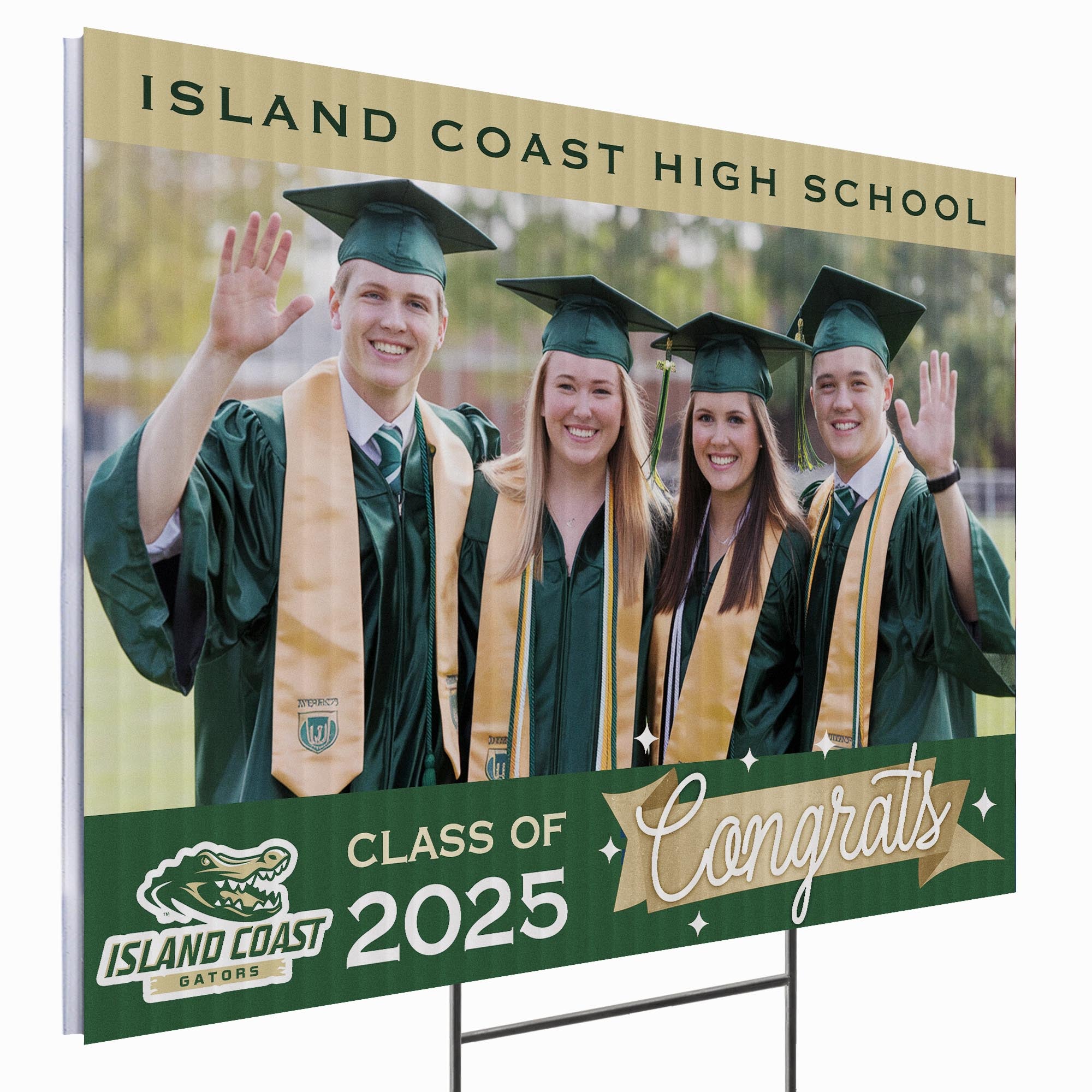 Island Coast High School Design 5 Yard Sign Wizards