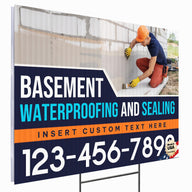 Basement Waterproofing and Sealing Services Yard Sign Design 1