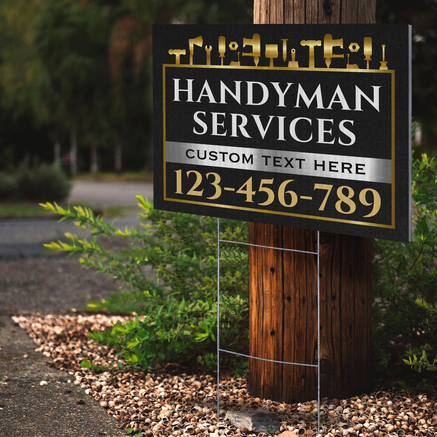 Handyman Service Yard Sign Design 4 - BFS-HNDY-24X18-DS-D4-BFS-HNDY-24X18-SS-D4