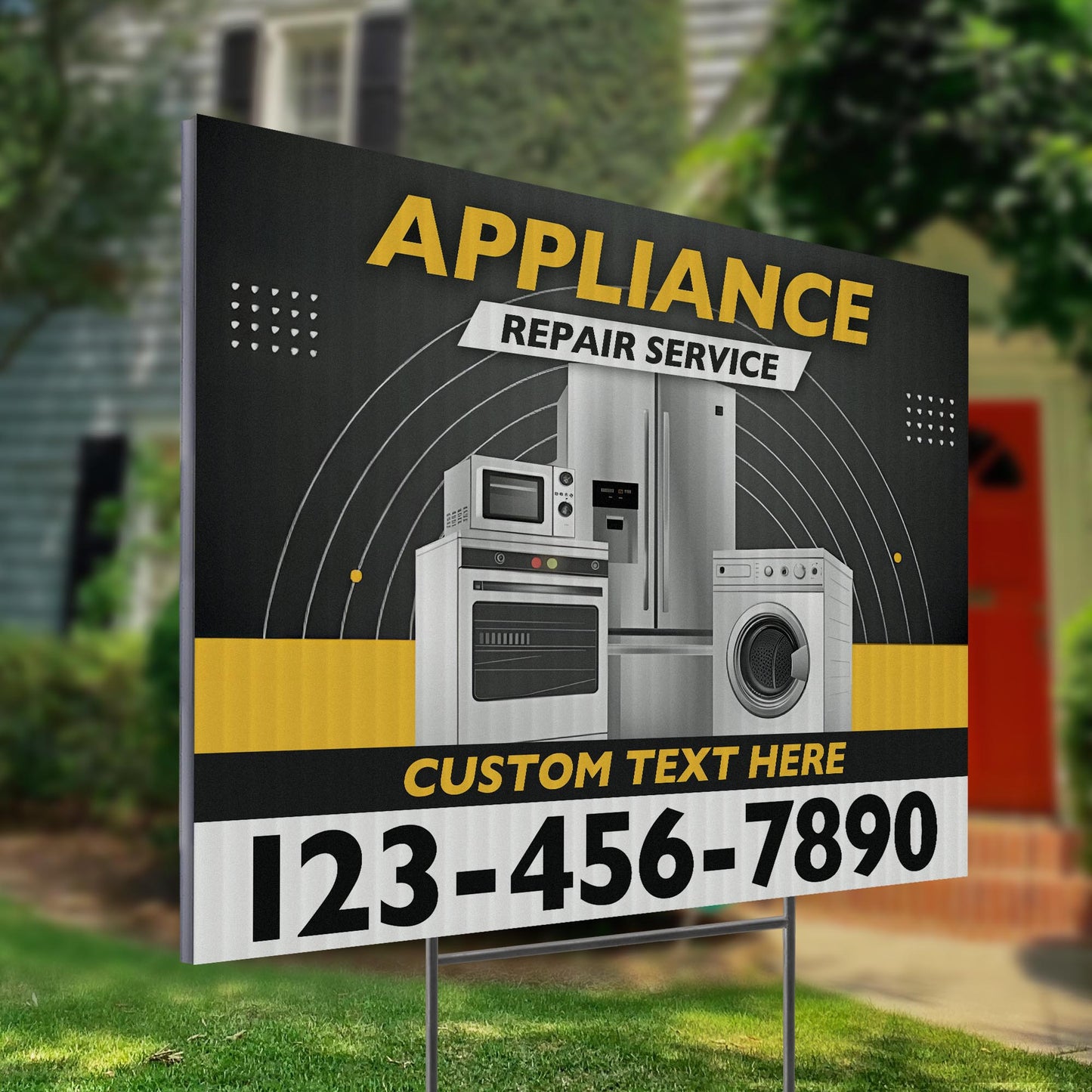 Appliance Repair Services Yard Sign Design 4 - BFS-APP-24X18-DS-D4-BFS-APP-24X18-SS-D4