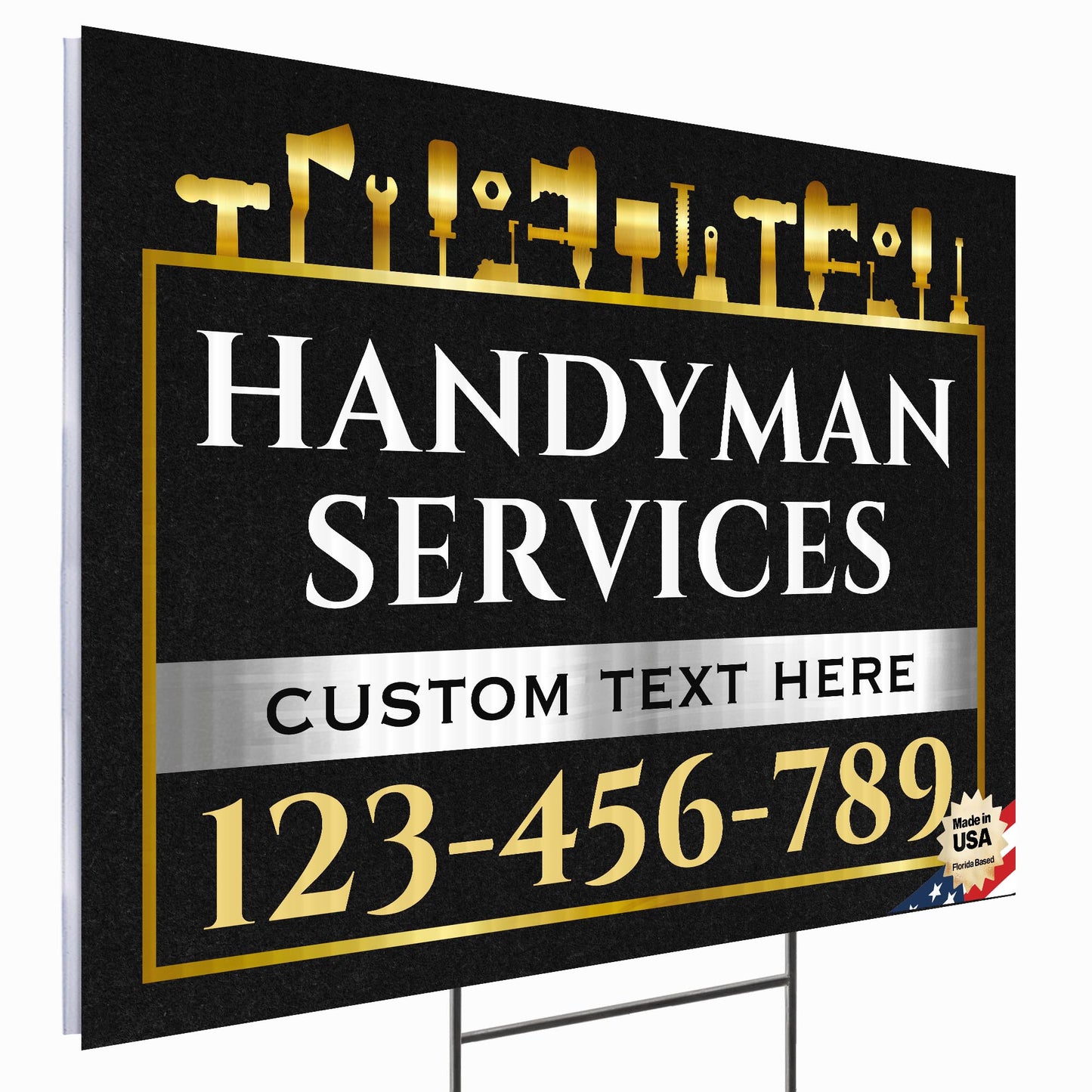 Handyman Service Yard Sign Design 4 - BFS-HNDY-24X18-DS-D4-BFS-HNDY-24X18-SS-D4