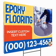 Epoxy Flooring Services Yard Sign Design 1