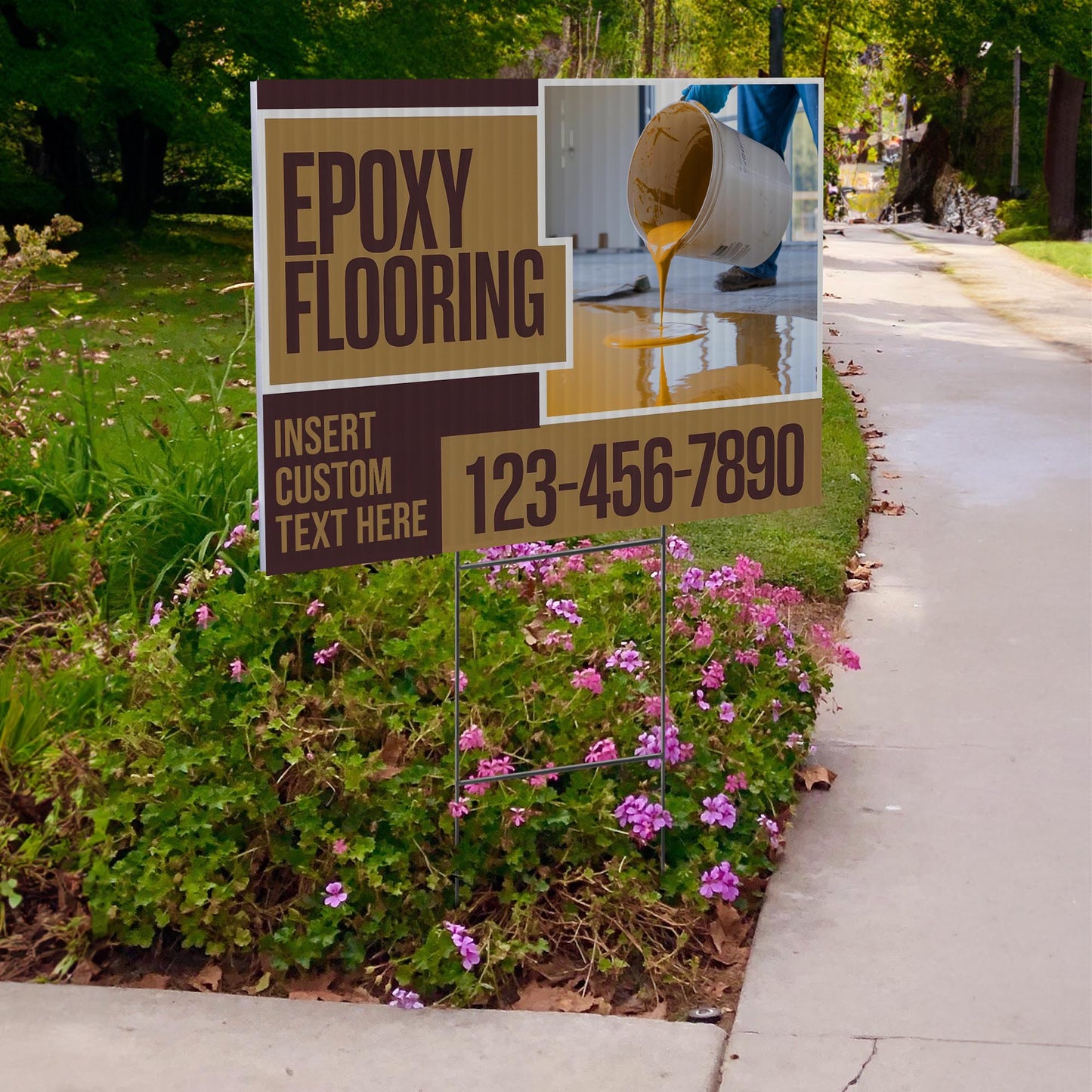 Epoxy Flooring Services Yard Sign Design 2 - BFS-EPXY-24X18-DS-D2-BFS-EPXY-24X18-SS-D2