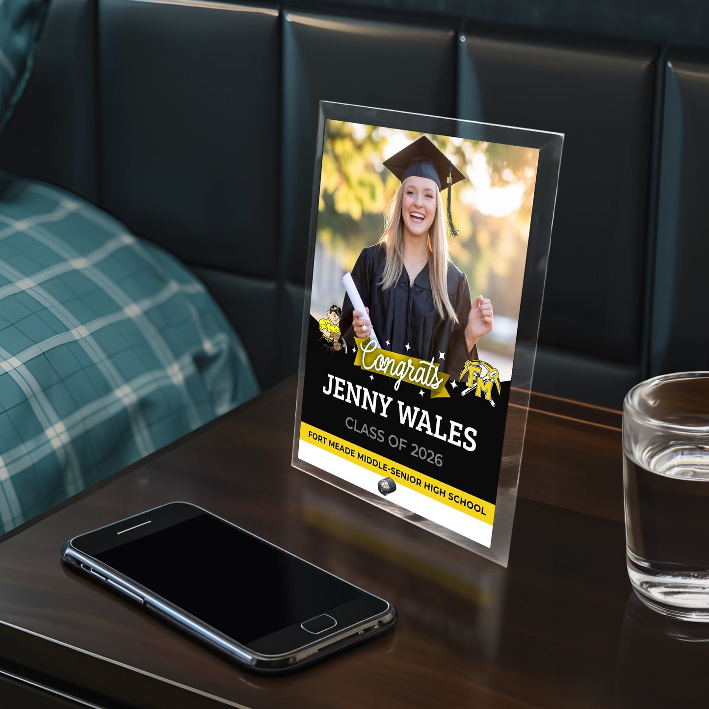 Fort Meade Middle-Senior High School Glass Plaque Design 6