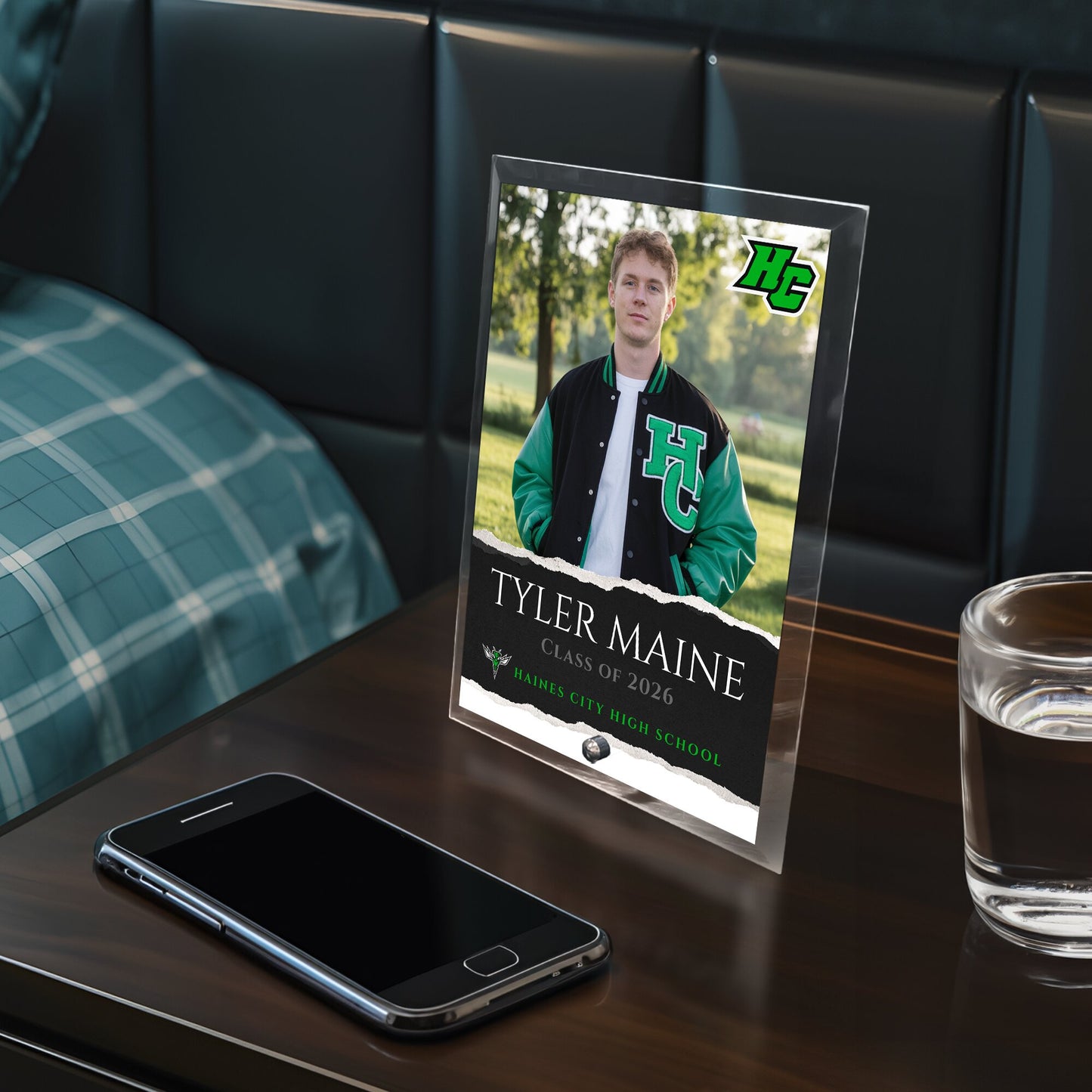 Haines City Senior High School Glass Plaque Design 3