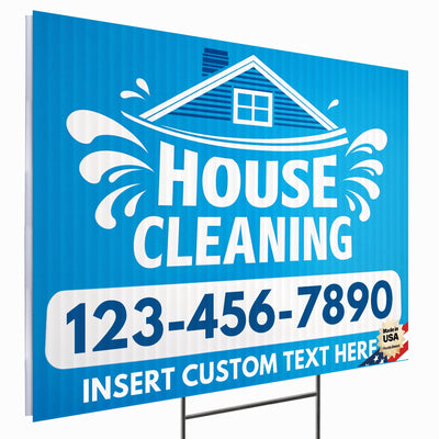 House Cleaning Services Yard Sign Design 1 - BFS-HSCL-24X18-DS-D1-BFS-HSCL--24X18-SS-D1