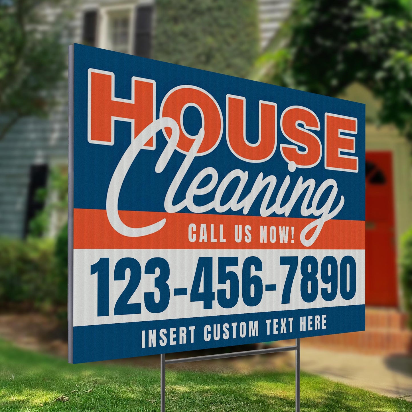 House Cleaning Services Yard Sign Design 3 - BFS-HSCL-24X18-DS-D3-BFS-HSCL--24X18-SS-D3