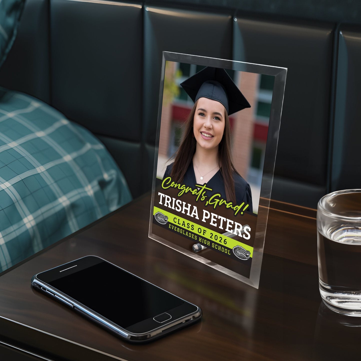 Everglades High School Glass Plaque Design 2