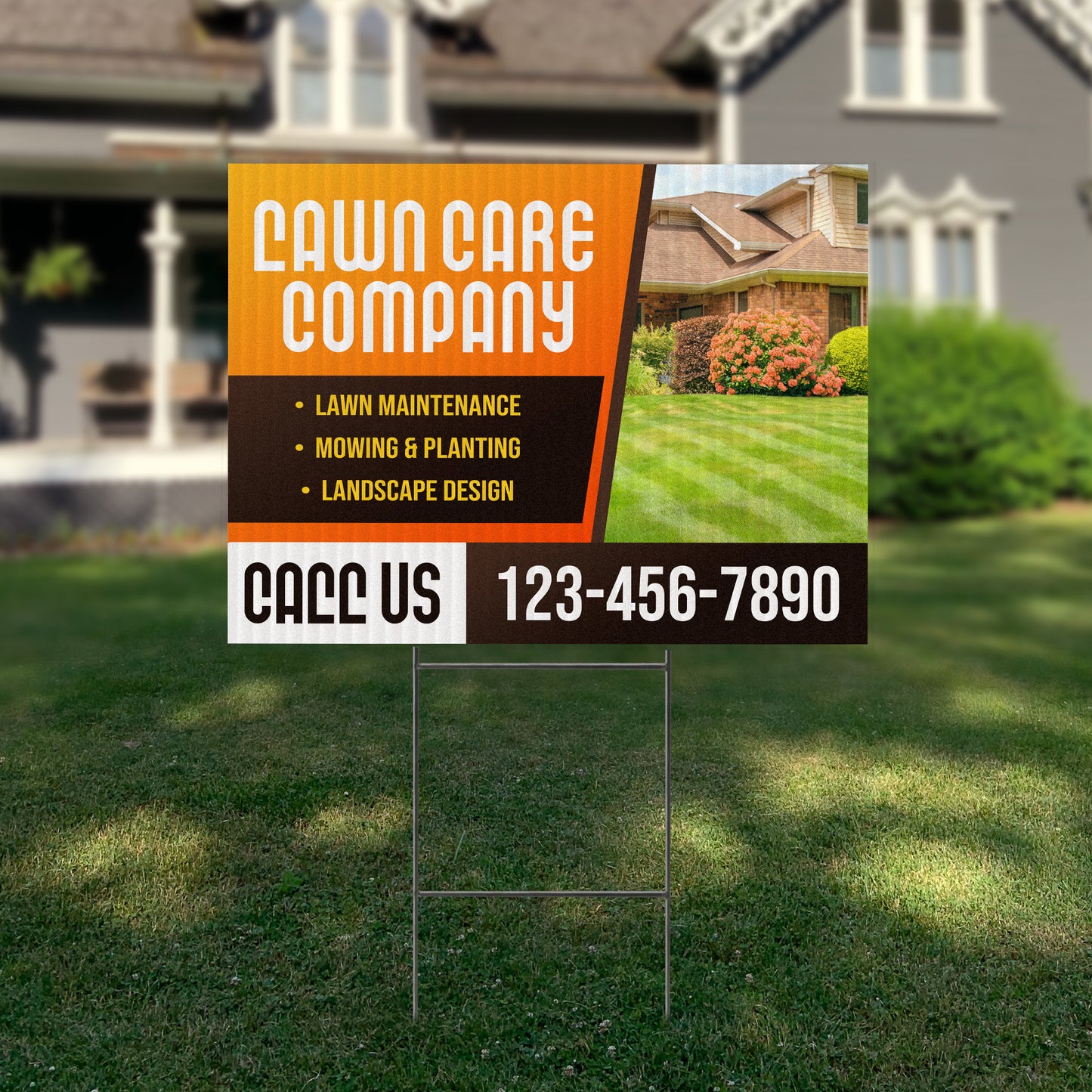 Lawn Care Services Yard Sign Design 7 - BFS-LC-24x18-DS-D7-BFS-LC-24x18-SS-D7