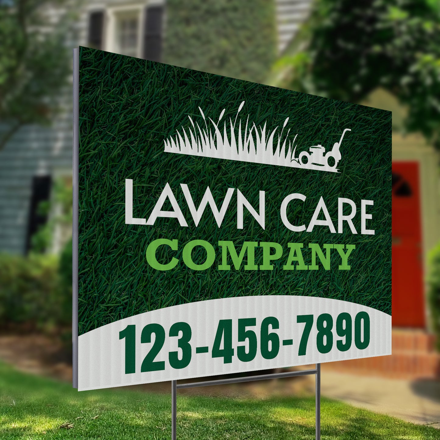 Lawn Care Services Yard Sign Design 1 - BFS-LC-24x18-DS-D1-BFS-LC-24x18-SS-D1