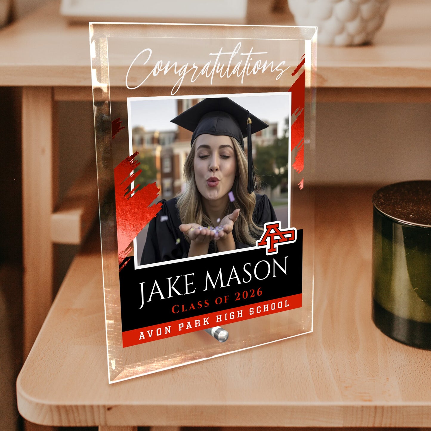 Avon Park High School Glass Plaque Design 5