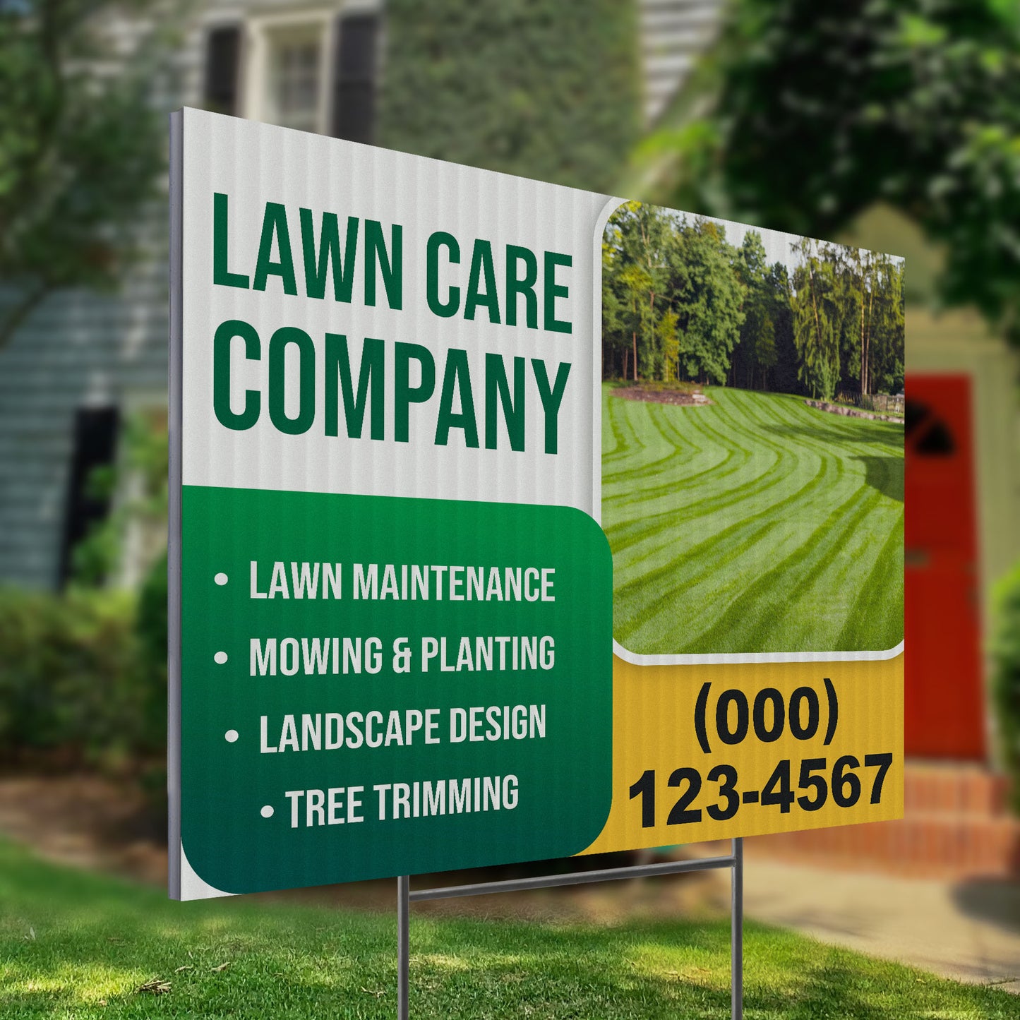 Lawn Care Services Yard Sign Design 8 - BFS-LC-24x18-DS-D8-BFS-LC-24x18-SS-D8