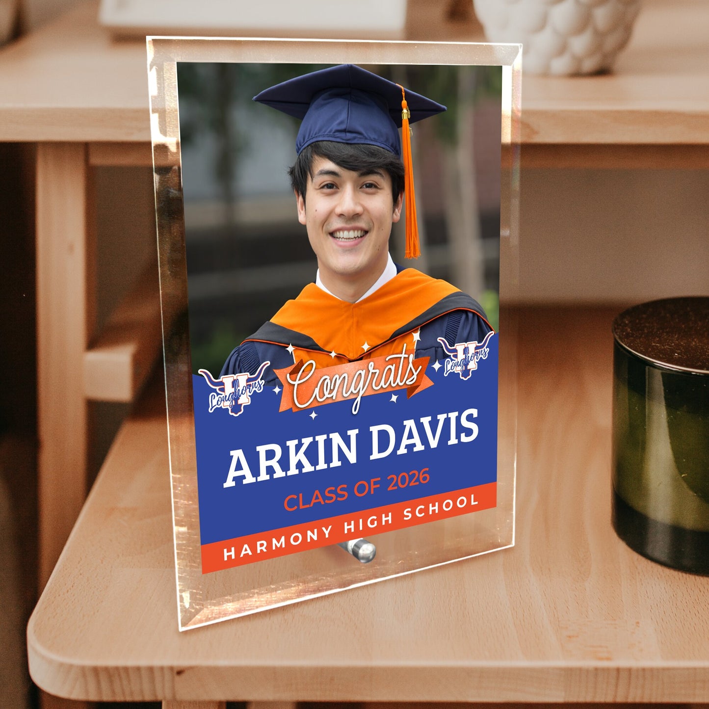 Harmony High School Glass Plaque Design 6