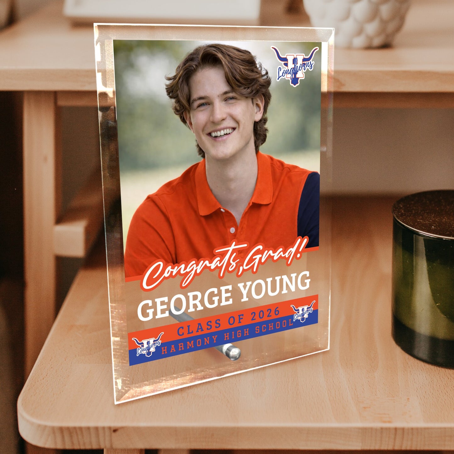 Harmony High School Glass Plaque Design 2