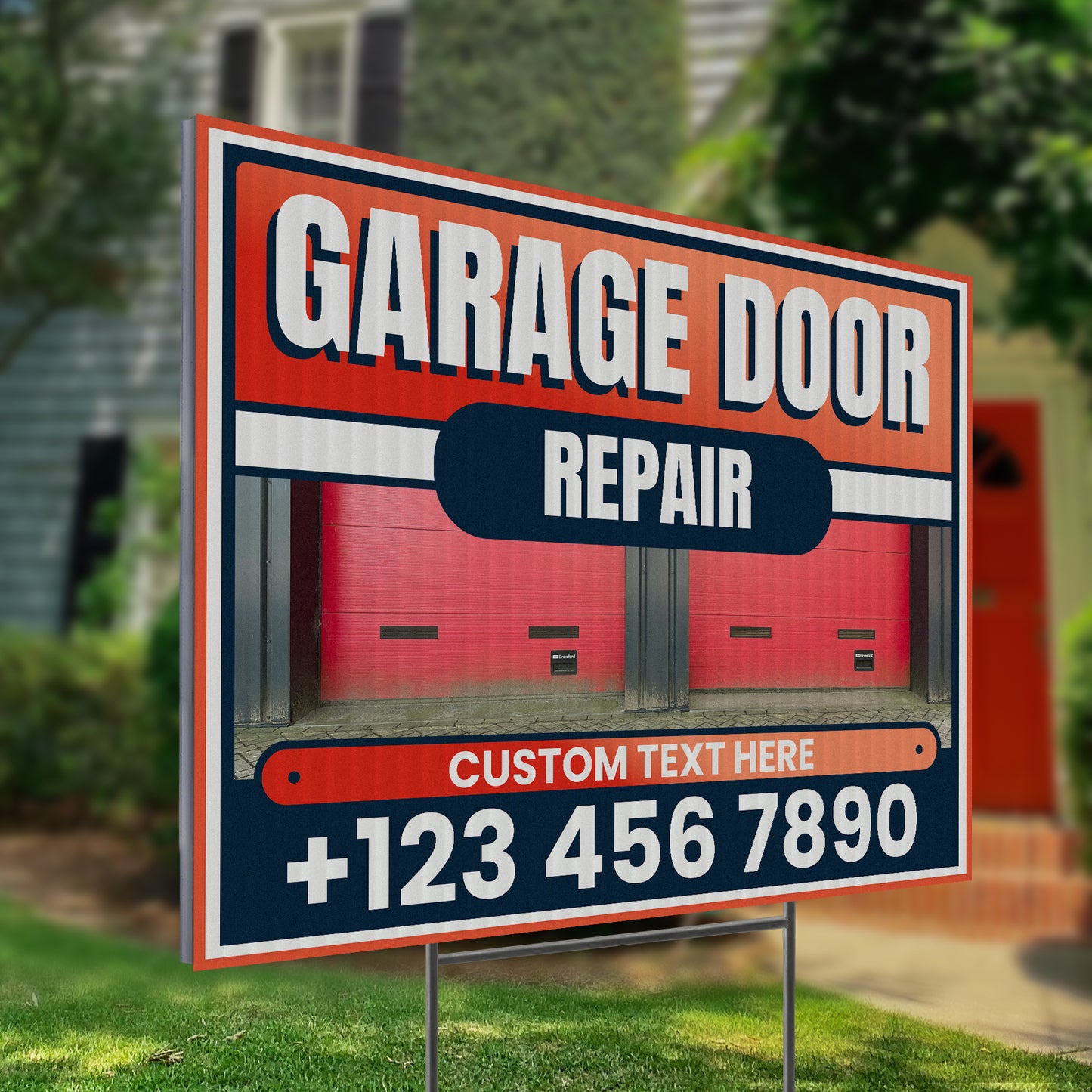 Garage Door Repair Yard Sign Design 2 - BFS-GRGDR-24X18-DS-D2-BFS-GRGDR-24X18-SS-D2