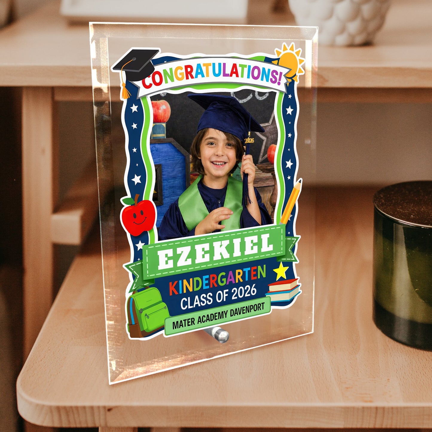 Mater Academy Davenport Kindergarten Glass Plaque Design 5
