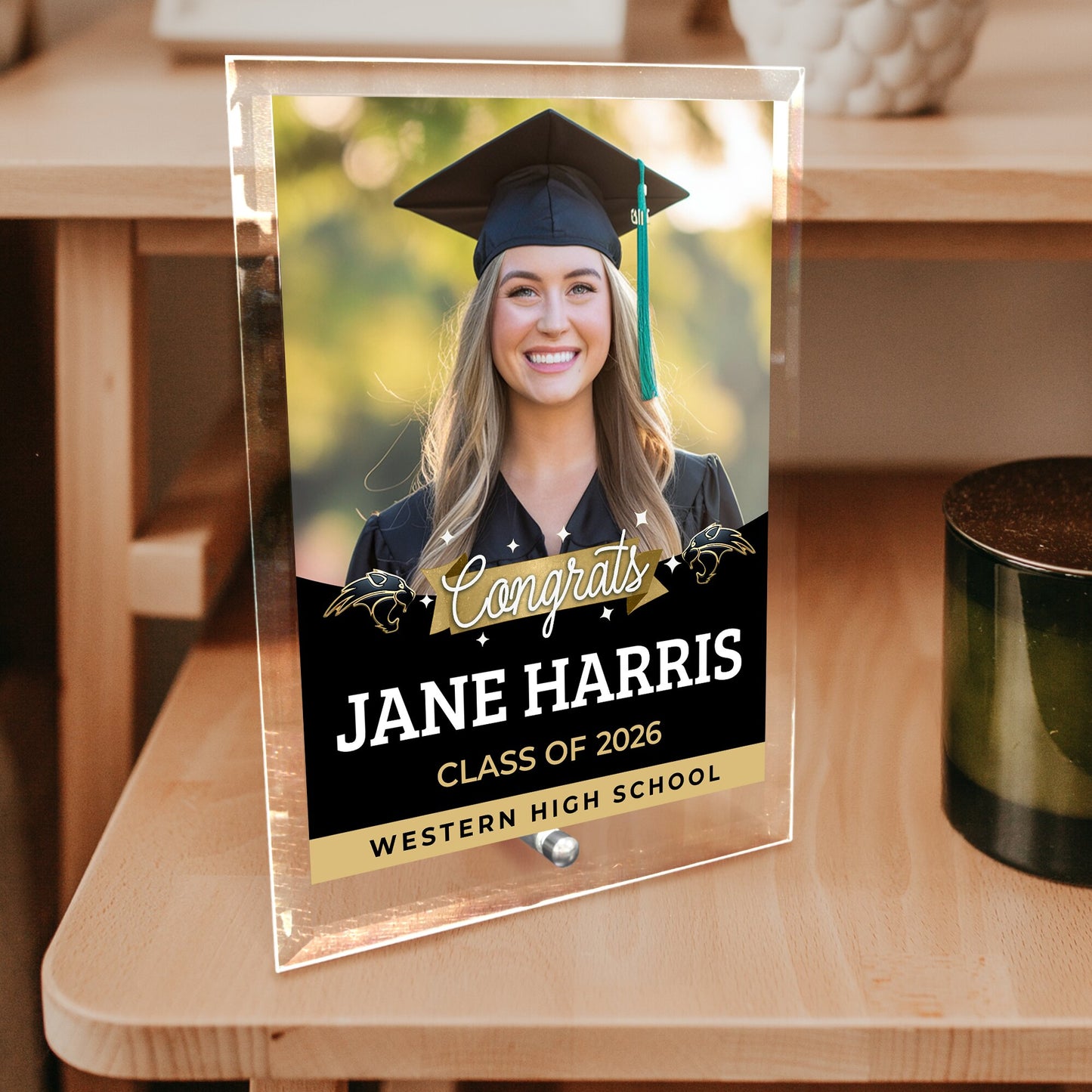 Western High School Glass Plaque Design 6
