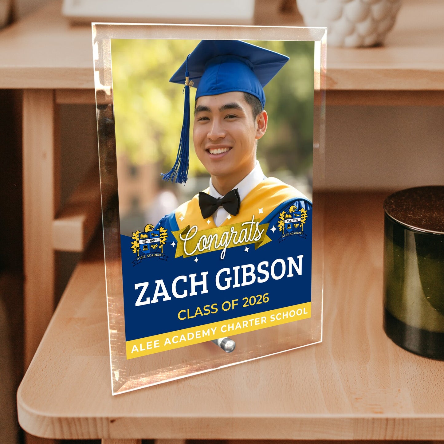 Alee Academy Charter School Glass Plaque Design 6