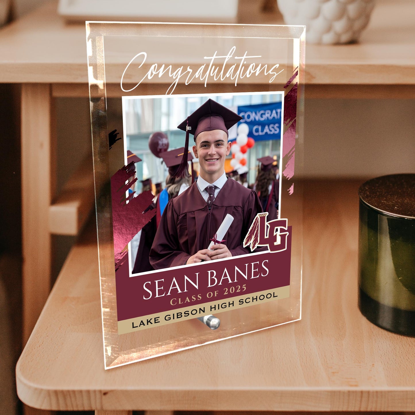Lake Gibson High School Glass Plaque Design 5