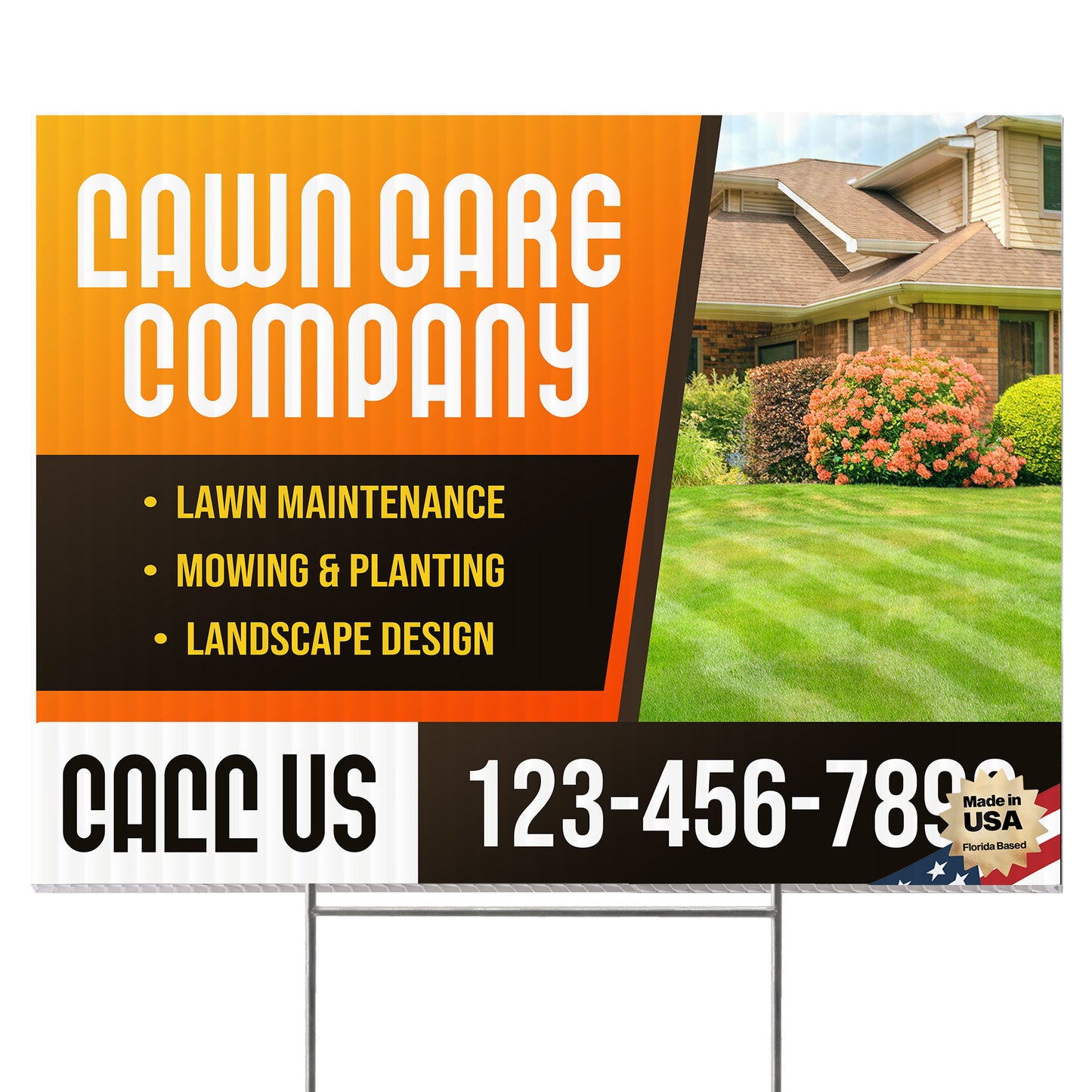 Lawn Care Services Yard Sign Design 7 - BFS-LC-24x18-DS-D7-BFS-LC-24x18-SS-D7