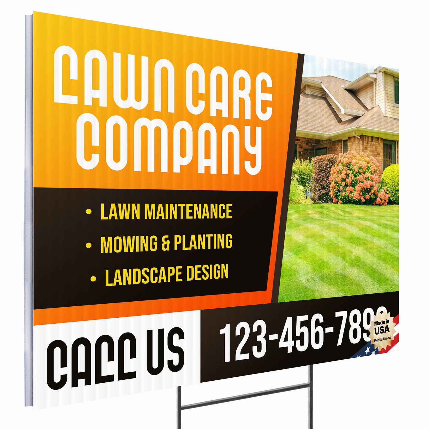 Lawn Care Services Yard Sign Design 7 - BFS-LC-24x18-DS-D7-BFS-LC-24x18-SS-D7
