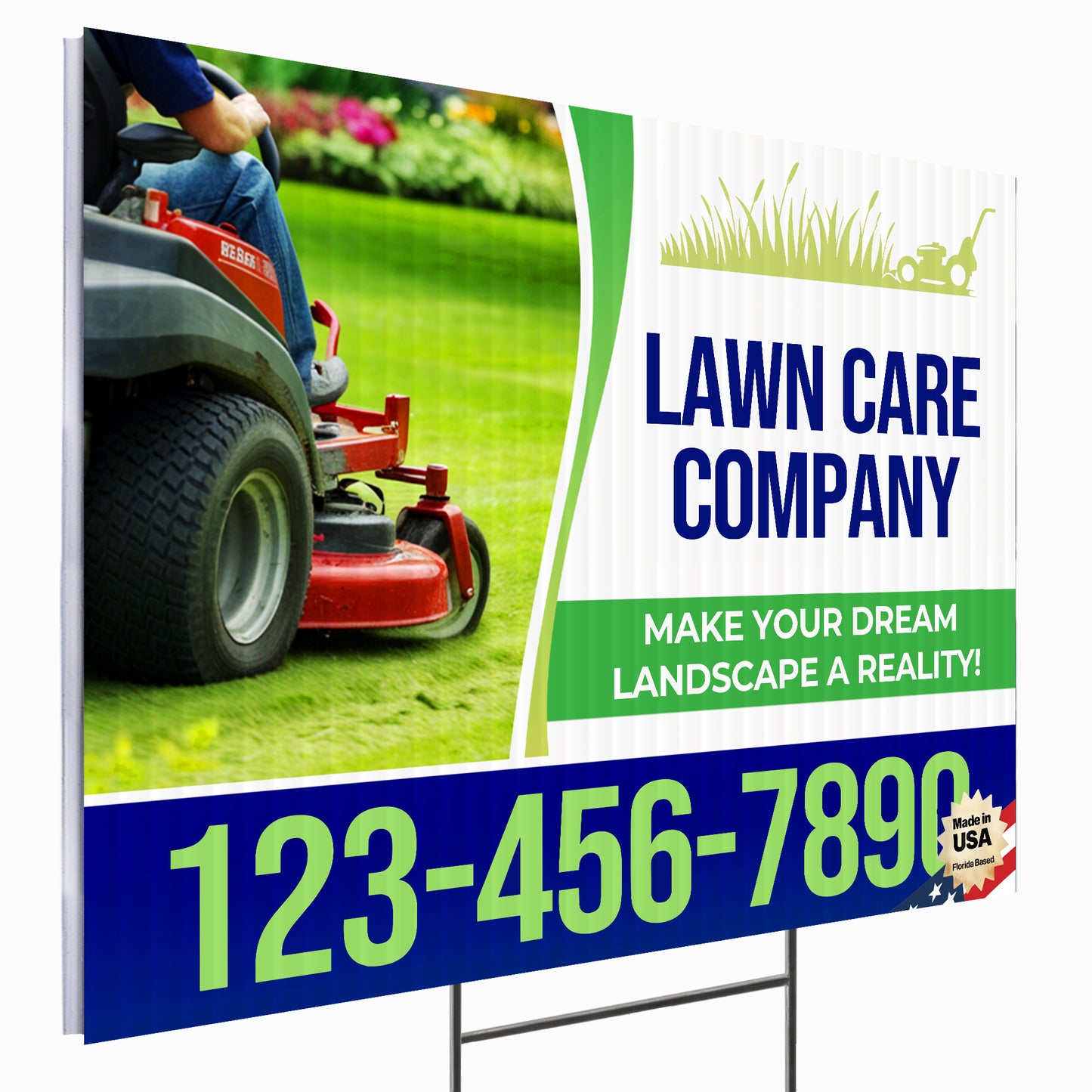 Lawn Care Services Yard Sign Design 5 - BFS-LC-24x18-DS-D5-BFS-LC-24x18-SS-D5