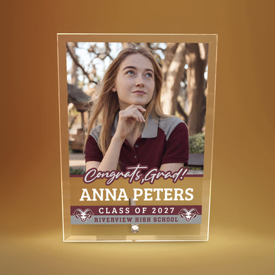 Riverview High School Glass Plaque Design 2