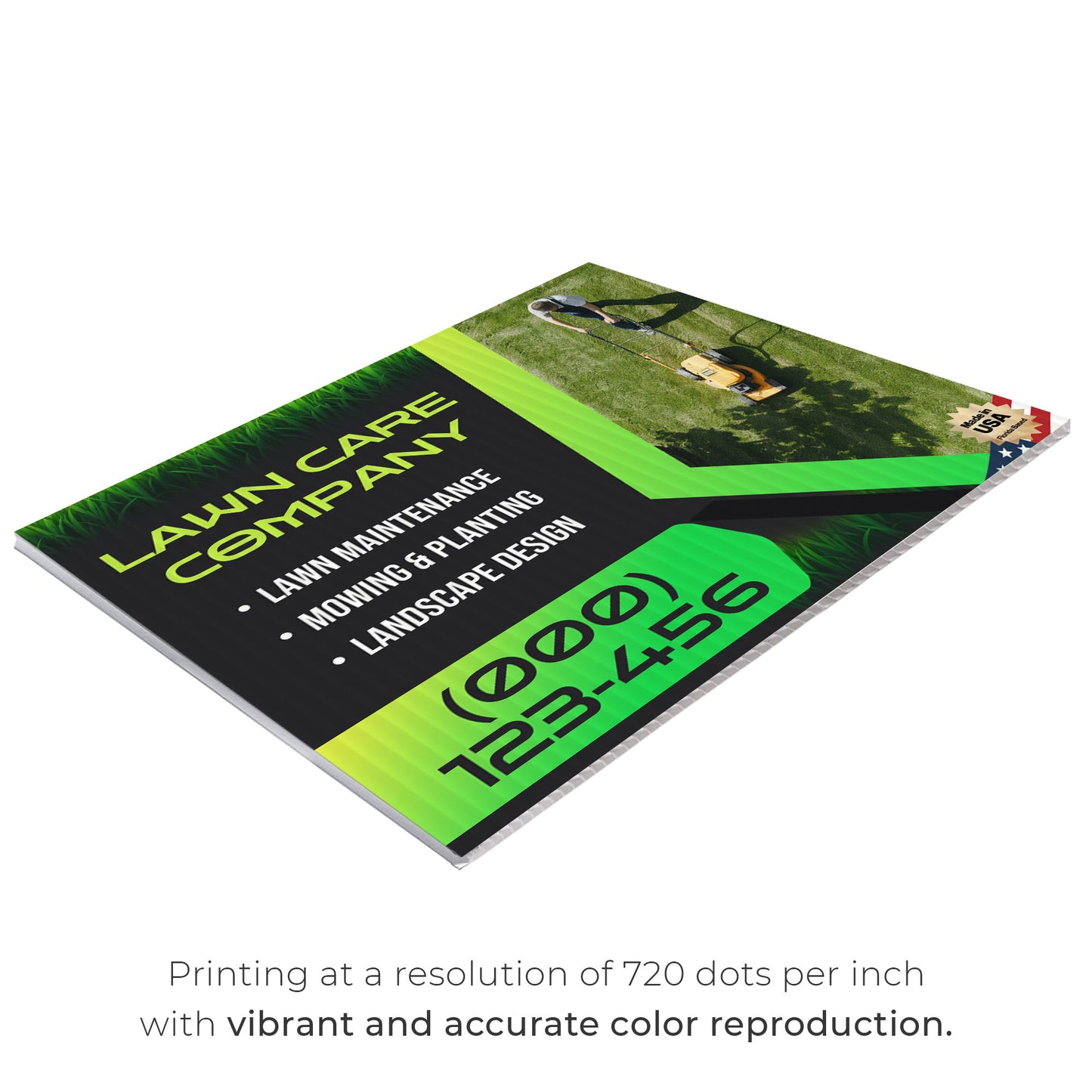 Lawn Care Services Yard Sign Design 4 - BFS-LC-24x18-DS-D4-BFS-LC-24x18-SS-D4