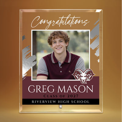 Riverview High School Glass Plaque Design 5