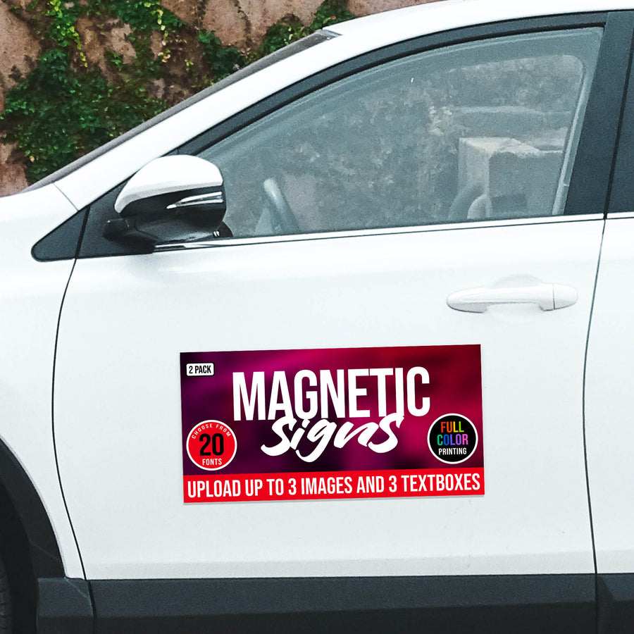 12"x24" Custom Magnet Signs in Full Color for Business and Advertising
