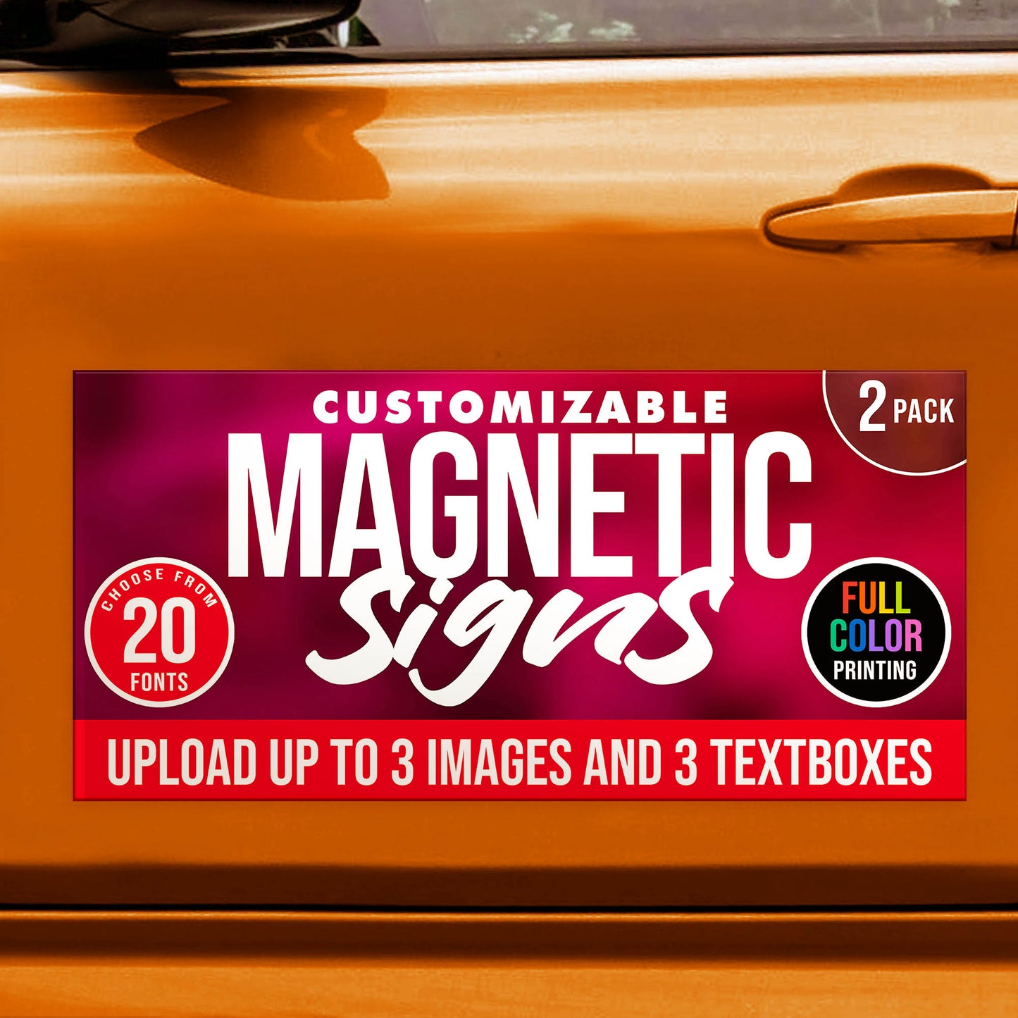 12"x24" Custom Magnet Signs in Full Color for Business and Advertising