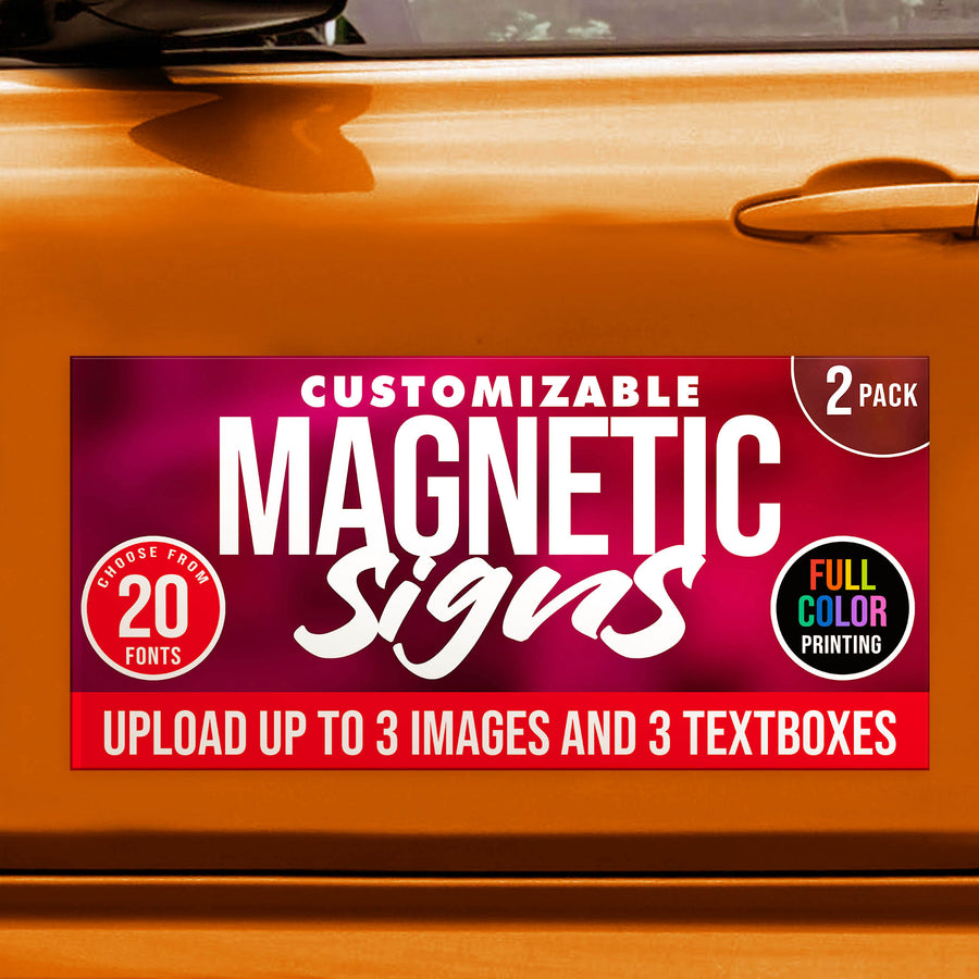12"x24" Custom Magnet Signs in Full Color for Business and Advertising