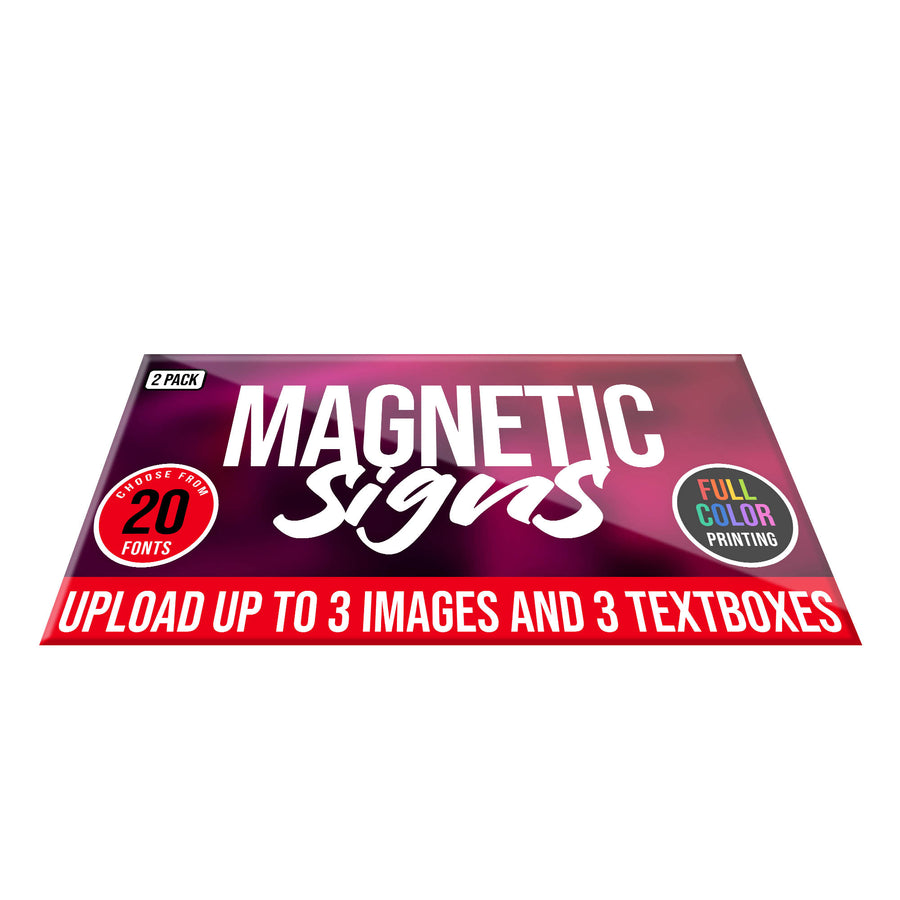 12"x24" Custom Magnet Signs in Full Color for Business and Advertising