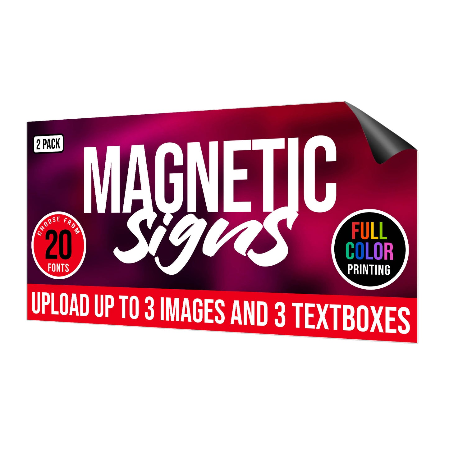 12"x24" Custom Magnet Signs in Full Color for Business and Advertising