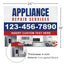 Appliance Repair Services Yard Sign Design 2 -  BFS-APP-24X18-DS-D2-BFS-APP-24X18-SS-D2